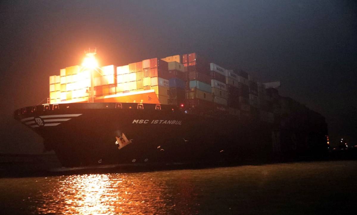 Cargo Vessel Refloated After Being Stranded In Suez Canal