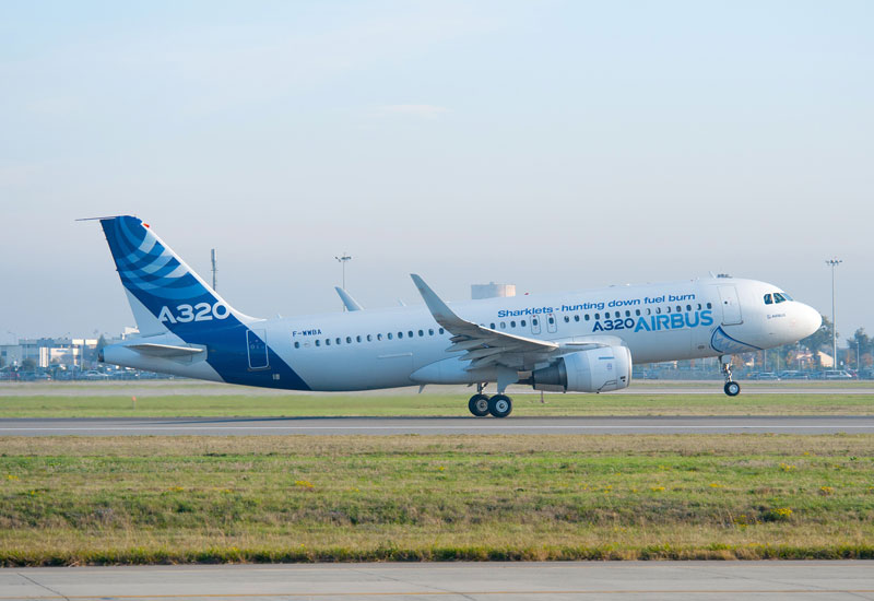 PHOTOS: Airbus test flight with sharklet-fitted A320 - Logistics Middle ...